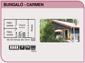 Aranypart Kemping - Carmen bungal
